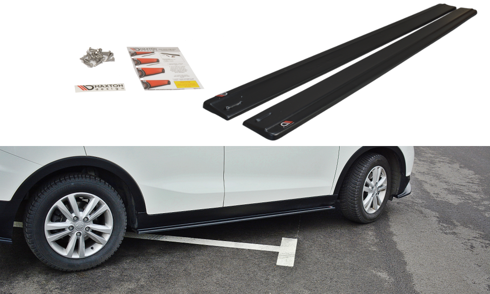 Seitenschweller Ansatz für SSANGYONG TIVOLI schwarz Hochglanz