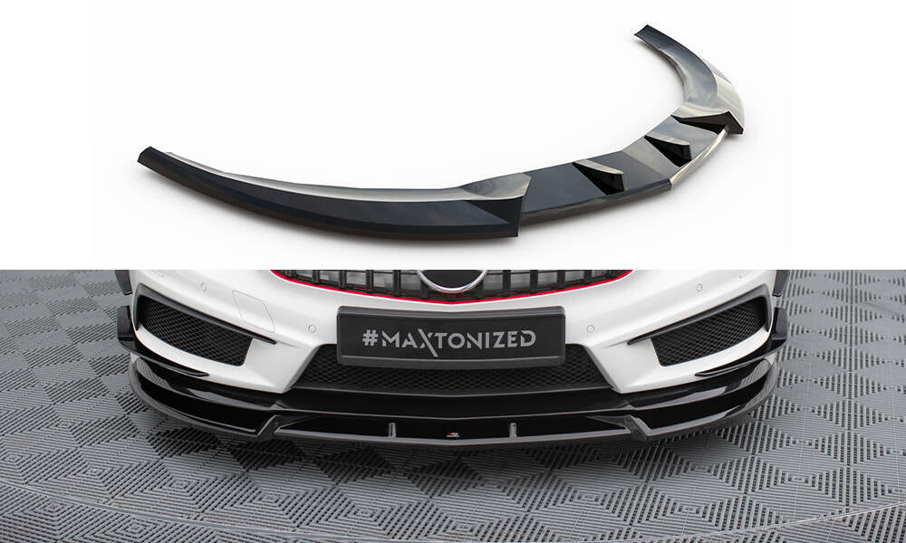 Front Ansatz V.3 für Mercedes-Benz A45 AMG W176 schwarz Hochglanz