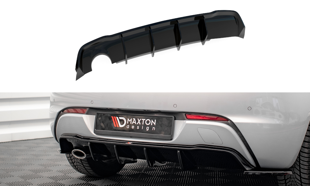 Diffusor Heck Ansatz für Opel Astra GTC OPC-Line J (Einzelauspuff li.) schwarz Hochglanz