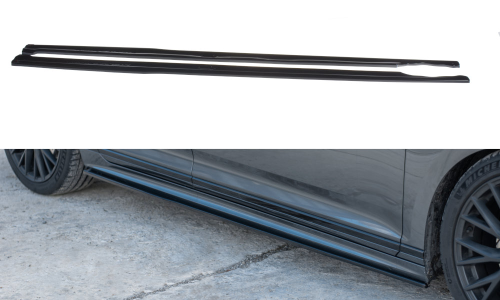 Seitenschweller Ansatz für Volkswagen Passat R-Line B8 Carbon Look