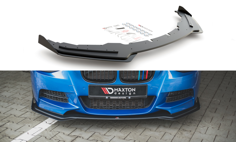 Street Pro Front Ansatz für +Flaps für BMW M135i F20 schwarz Hochglanz