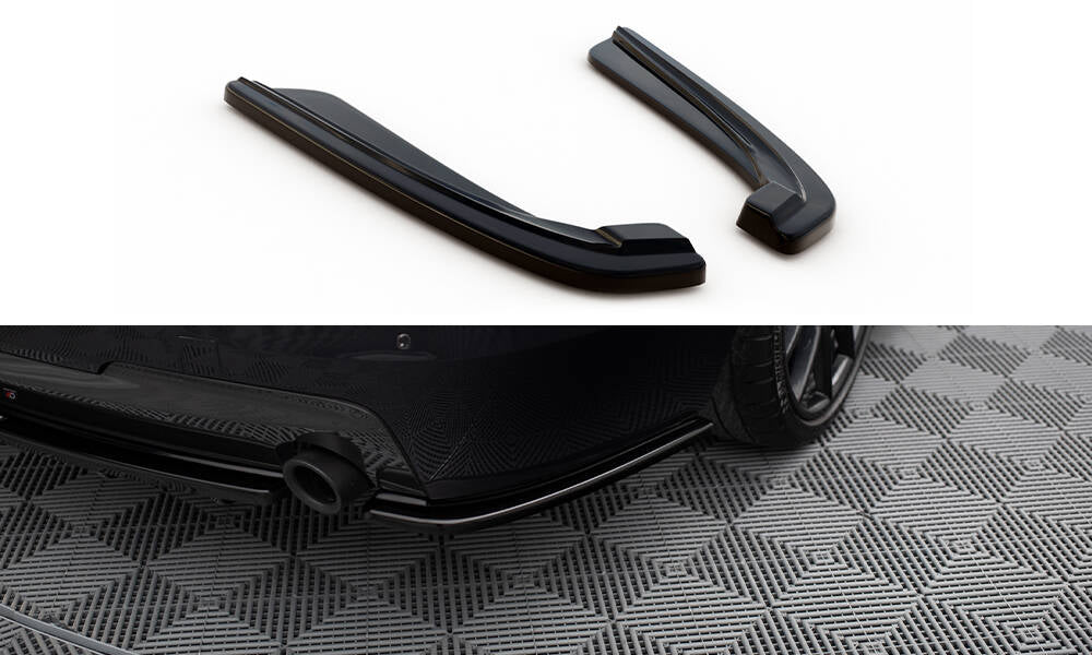 Heck Ansatz Flaps Diffusor für BMW 5er F11 M Paket (mit zwei Einzel Endstücken) schwarz Hochglanz