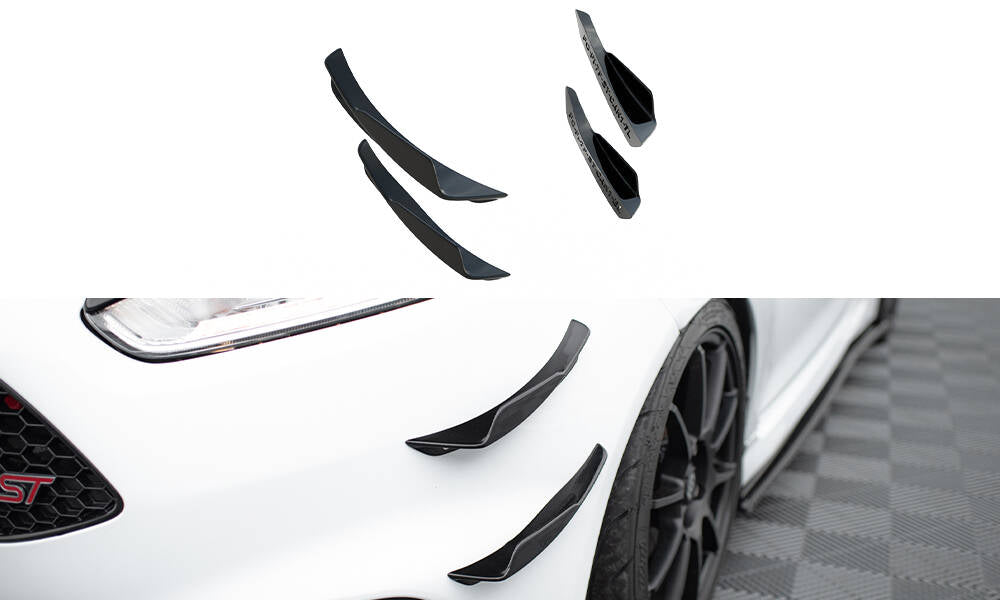 Stoßstangen Flaps Wings vorne Canards für Ford Fiesta 7 ST Facelift