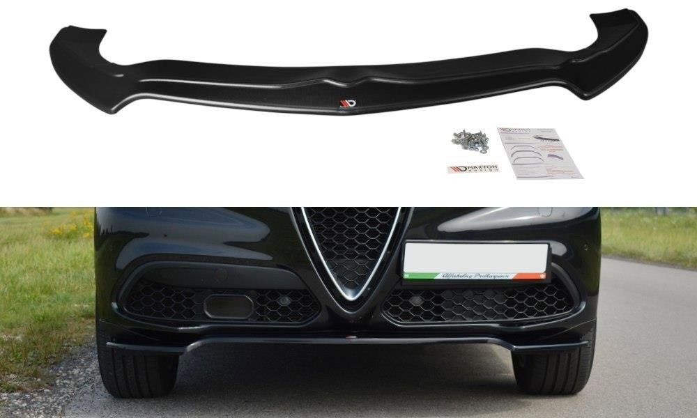Front Ansatz V.1 für Alfa Romeo Stelvio Mk1 schwarz Hochglanz