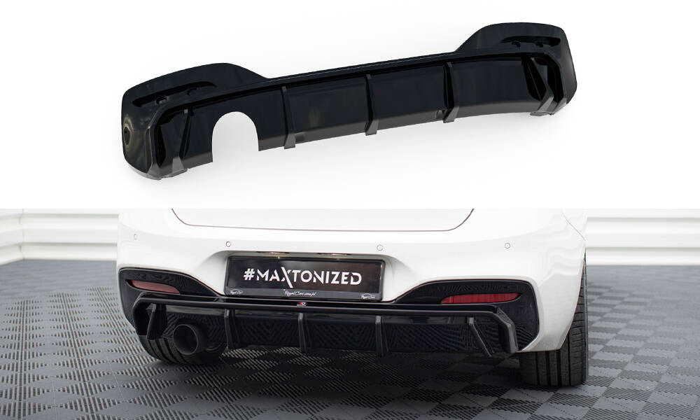 Diffusor Heck Ansatz V.3 für BMW 1er M-Paket F20 Facelift (Einzelauspuff li.)