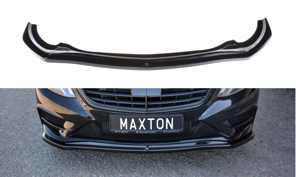 Front Ansatz V.1 für Mercedes S-KLASSE AMG-LINE W222 schwarz Hochglanz