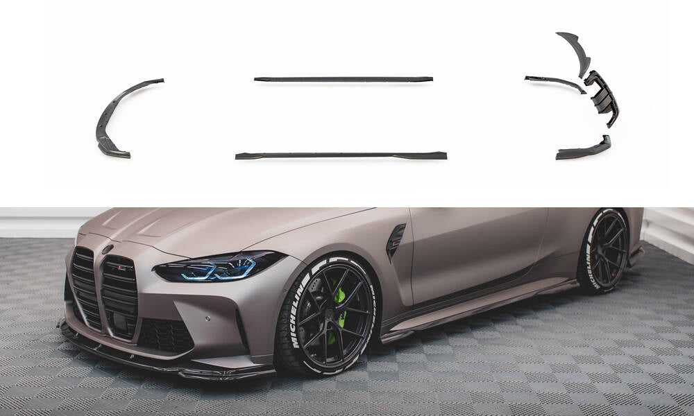 Set of Carbon Fiber Splitters BMW M4 G82 schwarz matt