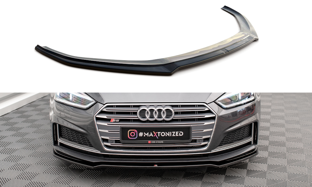 Front Ansatz V.1 für Audi S5 / A5 S-Line F5 Coupe / Sportback schwarz Hochglanz