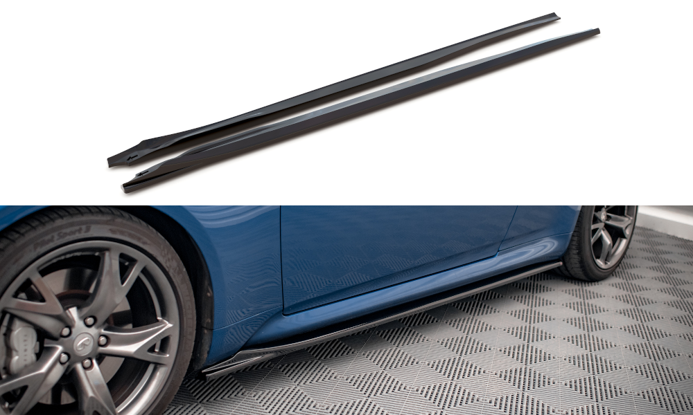 Seitenschweller Ansatz für Infiniti G37 Coupe schwarz Hochglanz