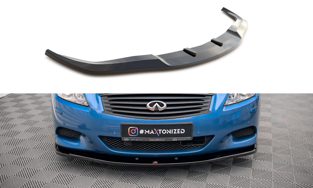 Front Ansatz für Infiniti G37 Coupe schwarz Hochglanz