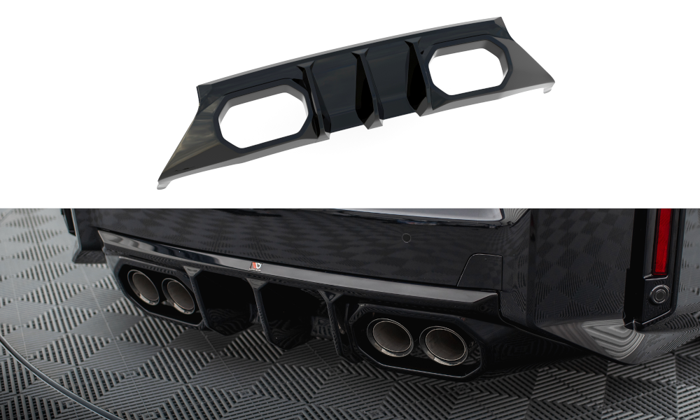 Diffusor Heck Ansatz V.2 für BMW M2 G87 schwarz Hochglanz