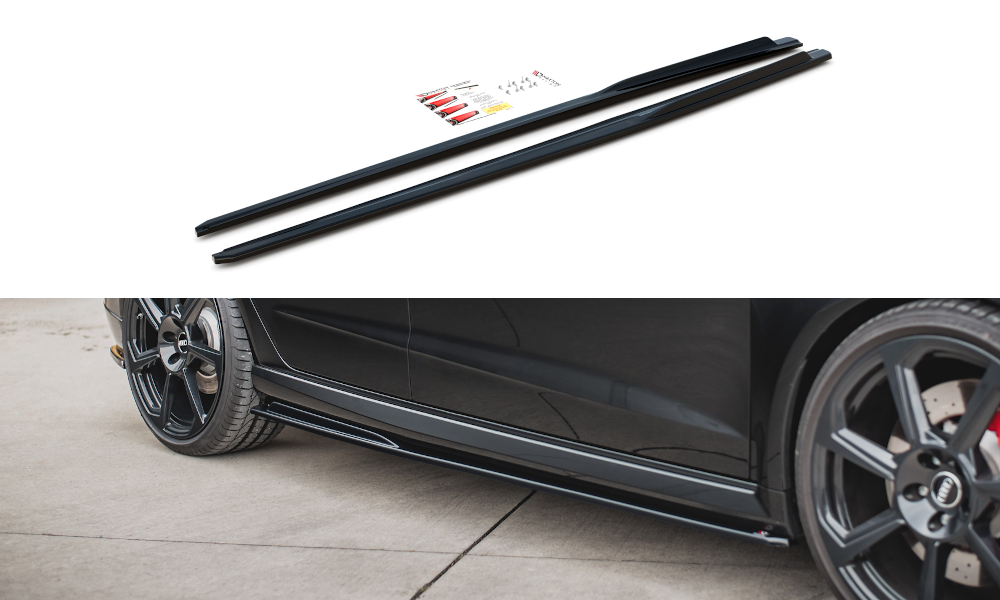 Seitenschweller Ansatz für V.2 für Audi RS3 8V Sportback Facelift Carbon Look