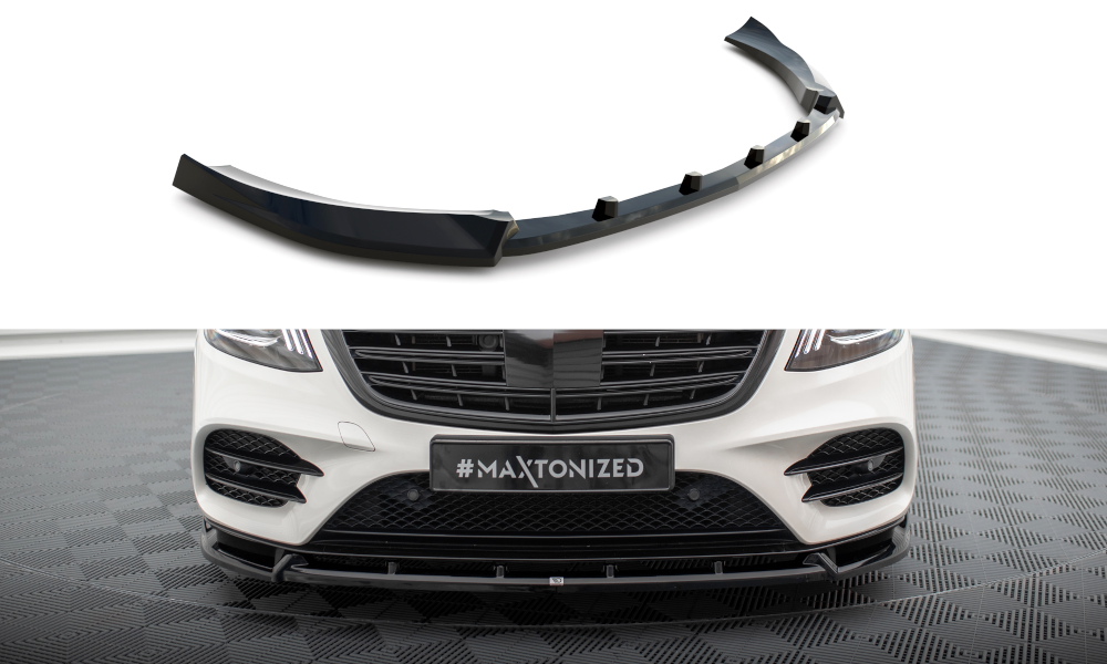 Front Ansatz V.2 für Mercedes-Benz S AMG-Line W222 Facelift schwarz Hochglanz