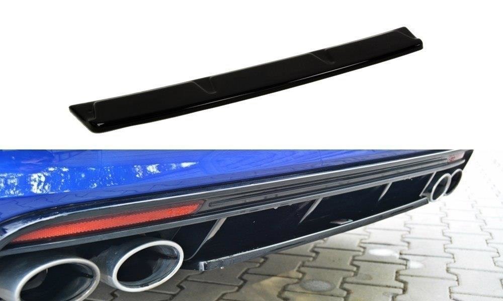 Mittlerer Diffusor Heck Ansatz für VW GOLF 7 R VARIANT Carbon Look