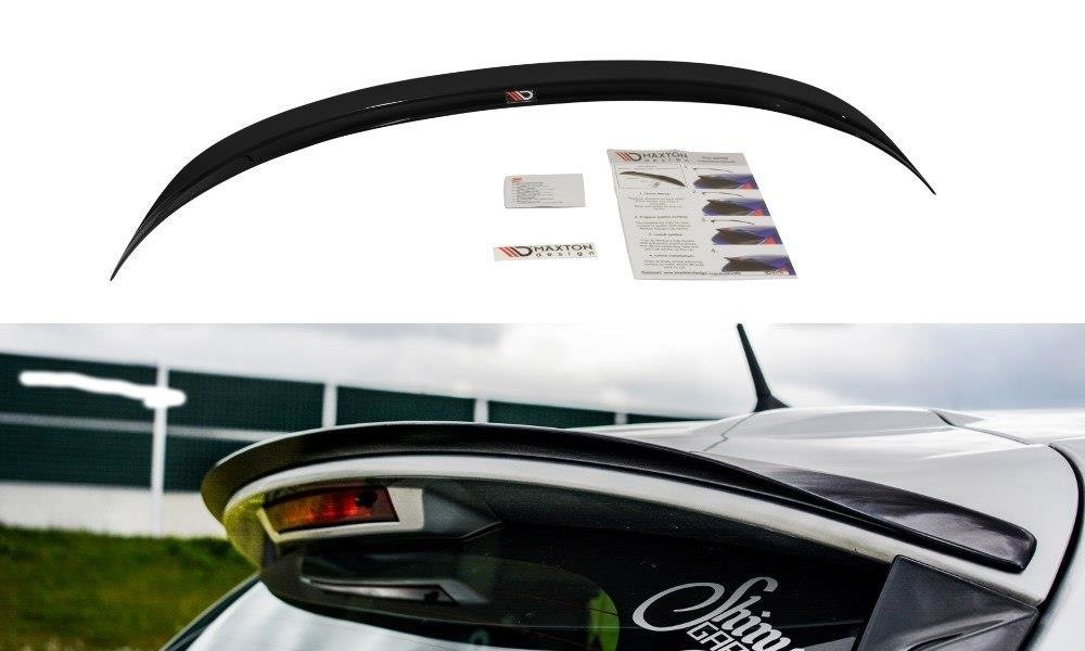 Spoiler CAP für Renault Clio Mk4 schwarz Hochglanz