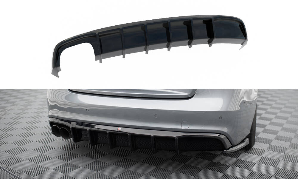 Diffusor Heck Ansatz für Audi A5 S-Line Coupe / Sportback 8T Facelift (Doppelauspuff li.)