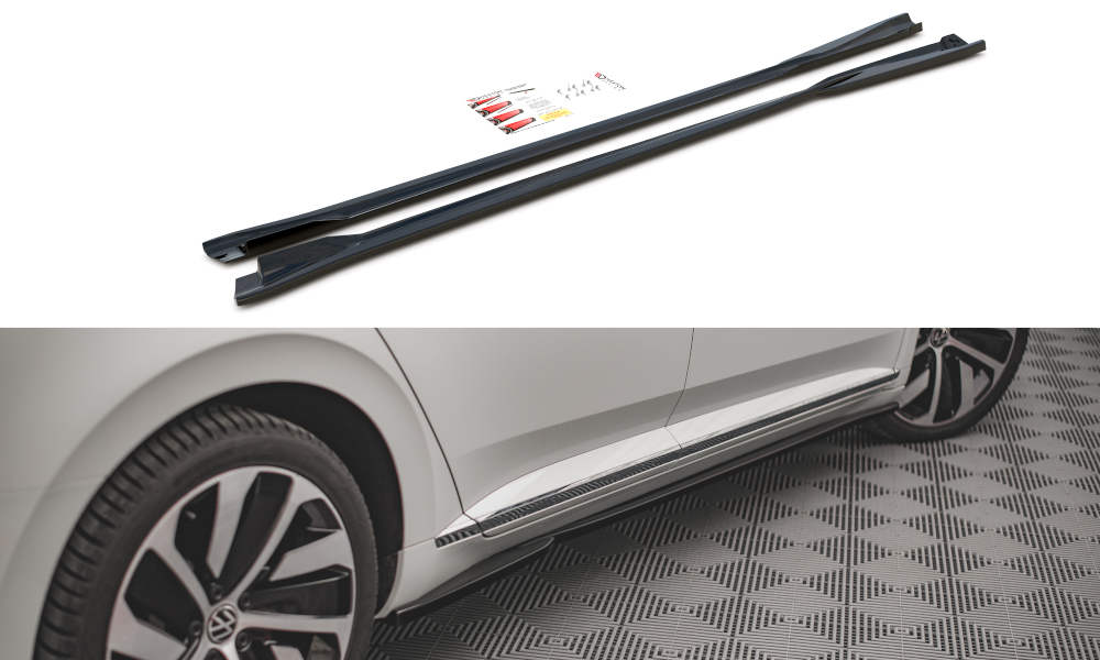 Seitenschweller Ansatz für VW Arteon R/ R-Line Facelift schwarz Hochglanz
