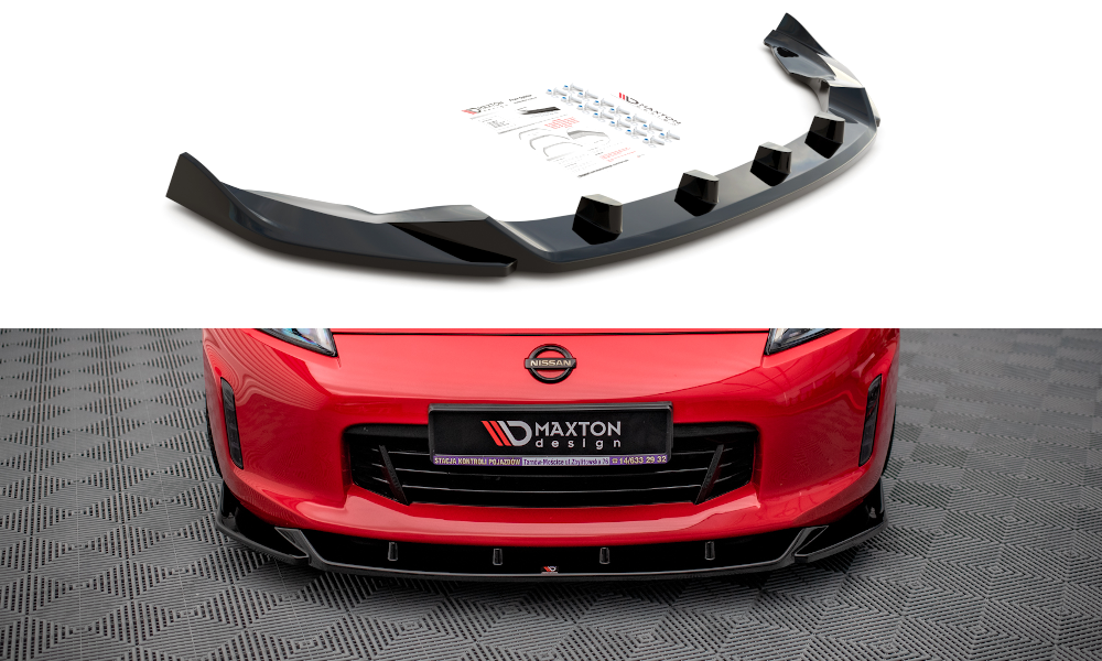 Front Ansatz V.2 für Nissan 370Z Facelift schwarz Hochglanz