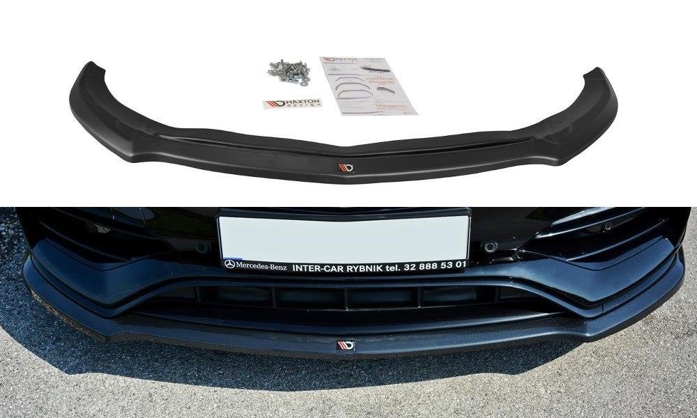 Front Ansatz V.1 für Mercedes A W176 AMG Facelift schwarz Hochglanz