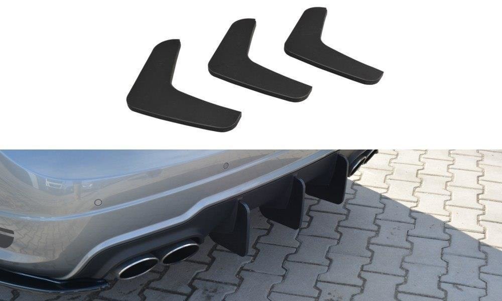 Diffusor Heck Ansatz für Heckschürze für v.1 Mercedes C W204 AMG-Line (FACELIFT)