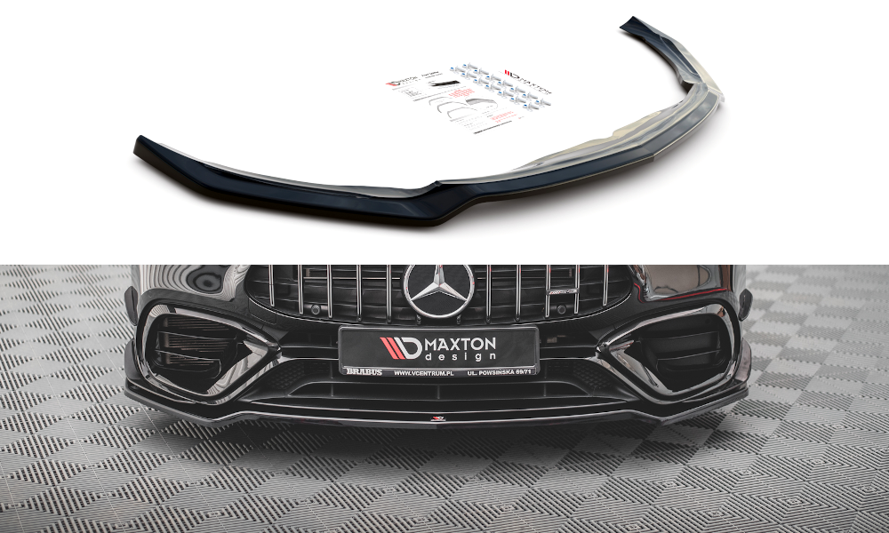 Front Ansatz V.1 für Mercedes-AMG CLA 45 Aero C118 schwarz Hochglanz