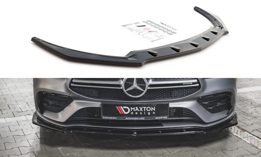 Front Ansatz V.2 für Mercedes-AMG CLA 35 Aero C118 schwarz Hochglanz