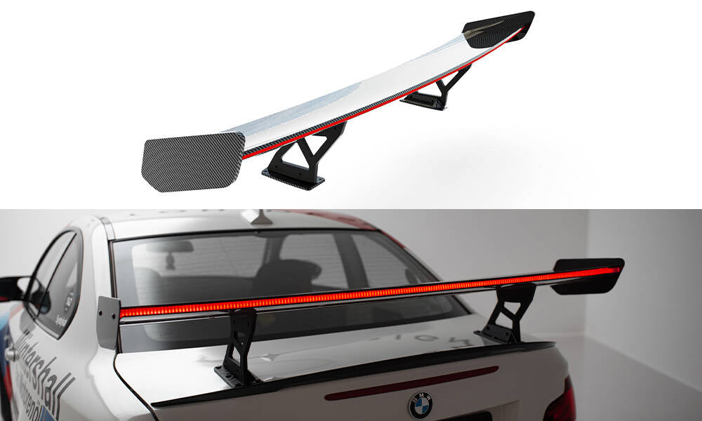 Carbon Spoiler With Internal Brackets Uprights V.2 + LED BMW 1er M E82
