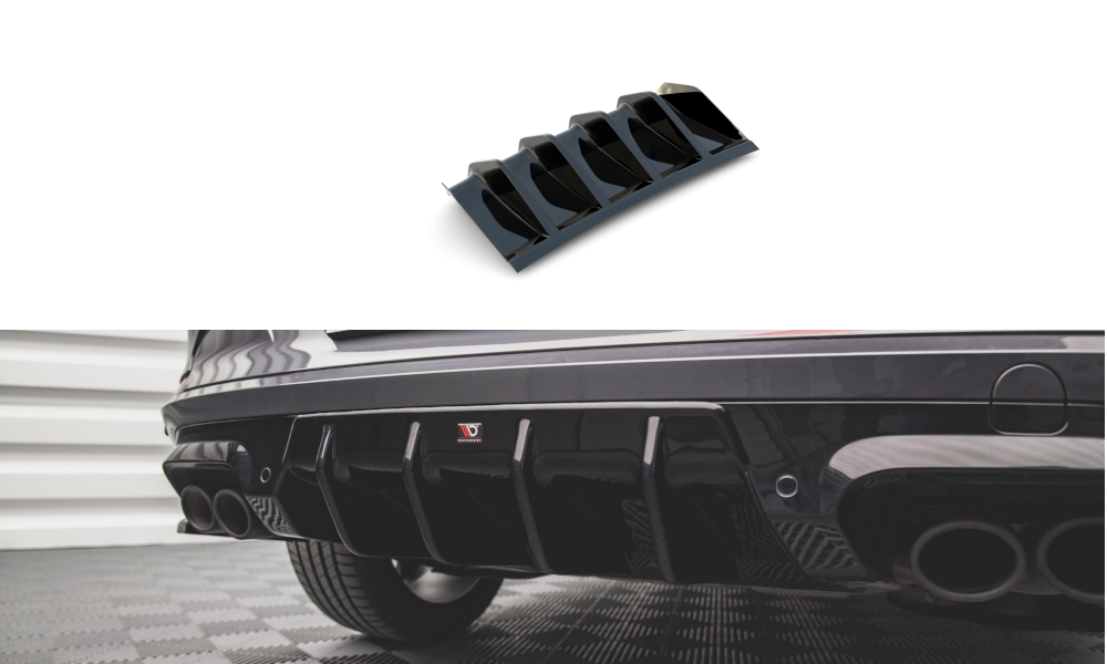 Diffusor Heck Ansatz V.1 für Cupra Formentor Mk1 / Mk1 Facelift schwarz Hochglanz