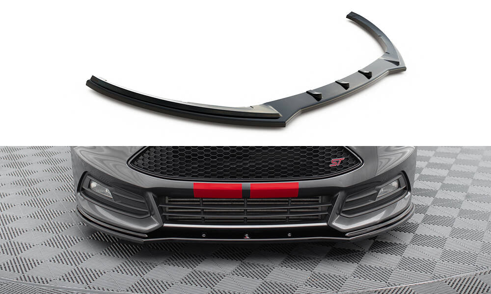 Front Ansatz V.1 für Ford Focus ST Mk3 FL schwarz Hochglanz