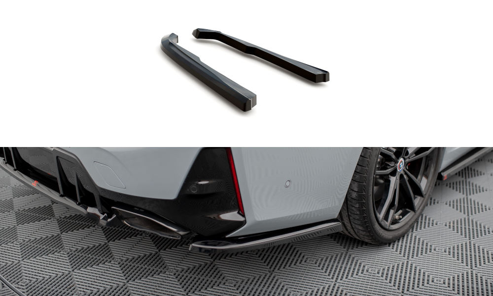 Heck Ansatz Flaps Diffusor für BMW M340i G20 / G21 Facelift schwarz Hochglanz