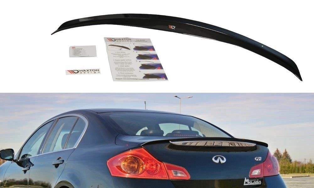 Spoiler CAP für Infiniti G37 Limousine schwarz Hochglanz