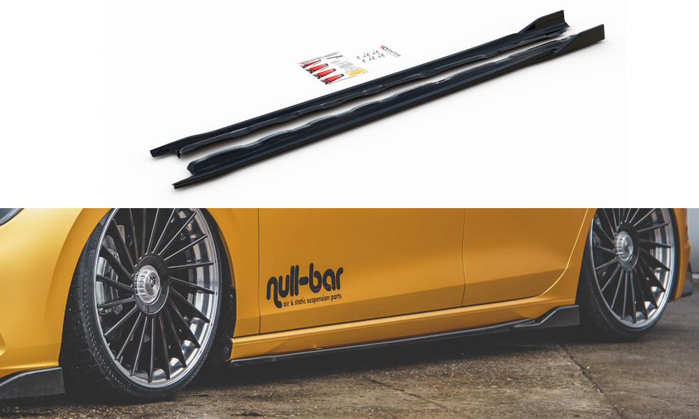 Seitenschweller Ansatz V.2 für VW Golf Mk8 schwarz Hochglanz