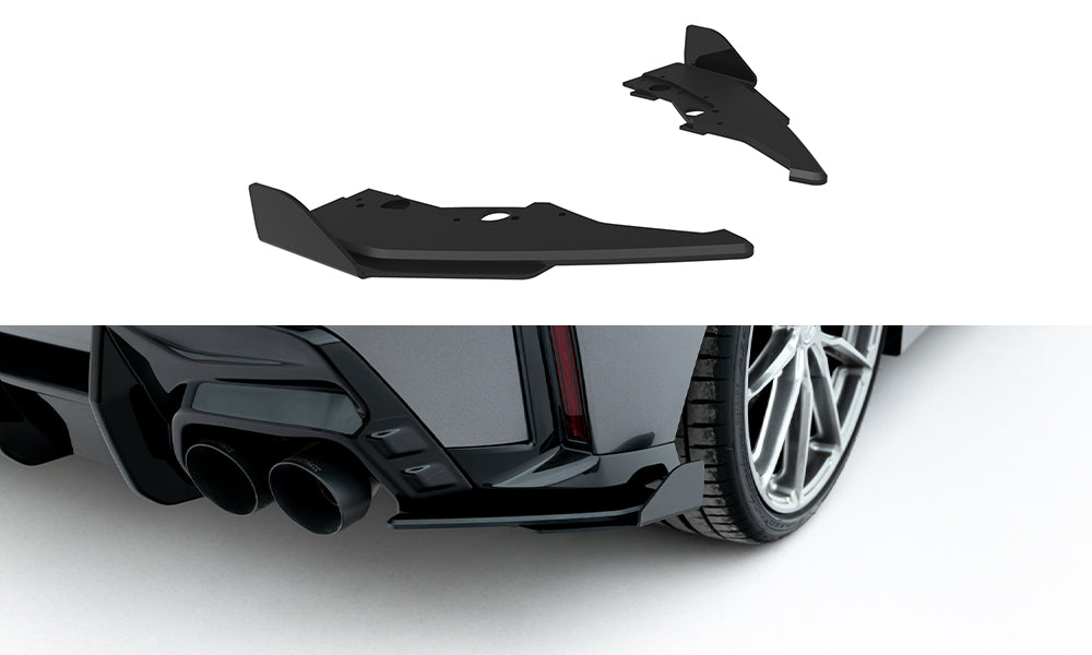 Street Pro Heck Ansatz Flaps Diffusor V.2 + Flaps für BMW 1er M-Paket F70 schwarz Hochglanz