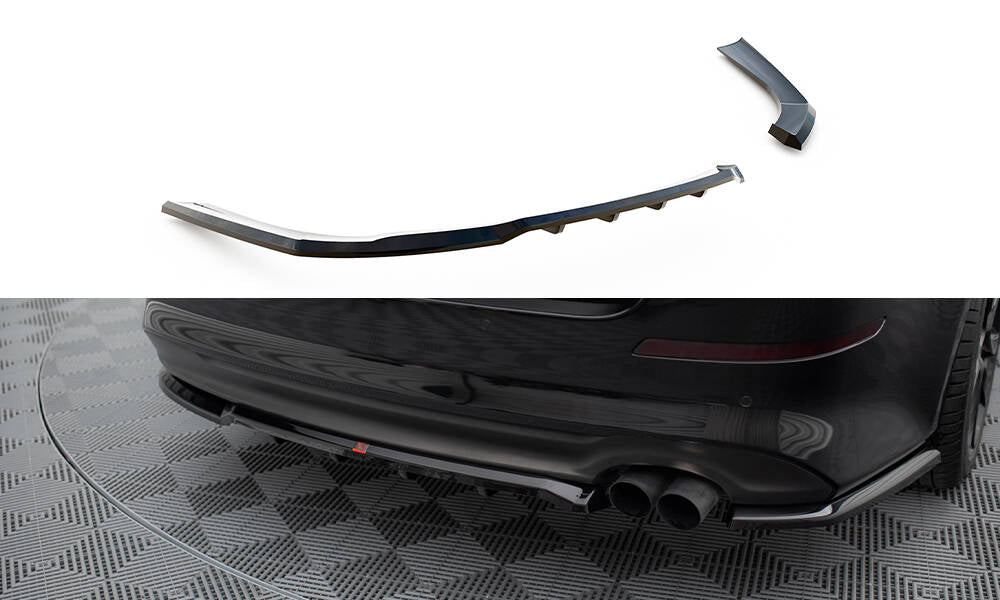 Mittlerer Cup Diffusor DTM Look Heck Ansatz für Kia Optima Mk3 schwarz Hochglanz