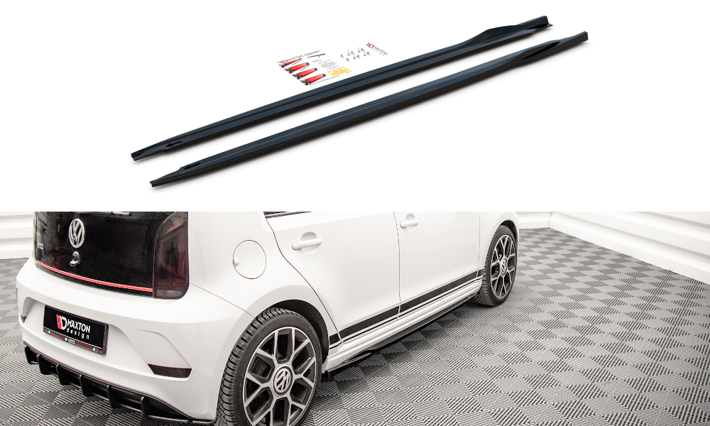 Seitenschweller Ansatz für VW Up GTI schwarz Hochglanz