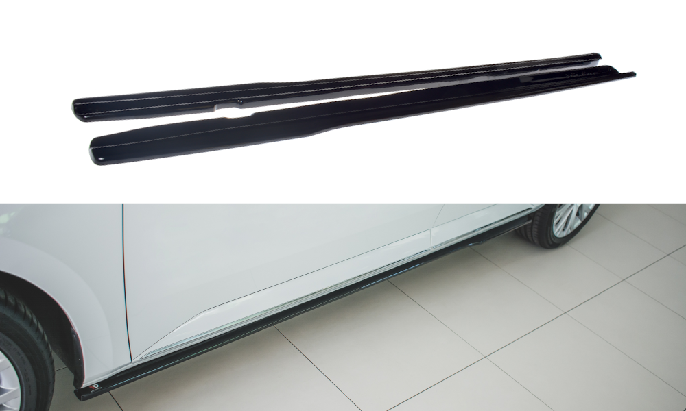 Seitenschweller Ansatz für Skoda Superb Liftback / Combi Mk3 Facelift schwarz Hochglanz