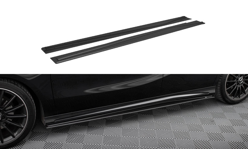 Street Pro Seitenschweller Ansatz für Mercedes-Benz A AMG-Line W176 Facelift