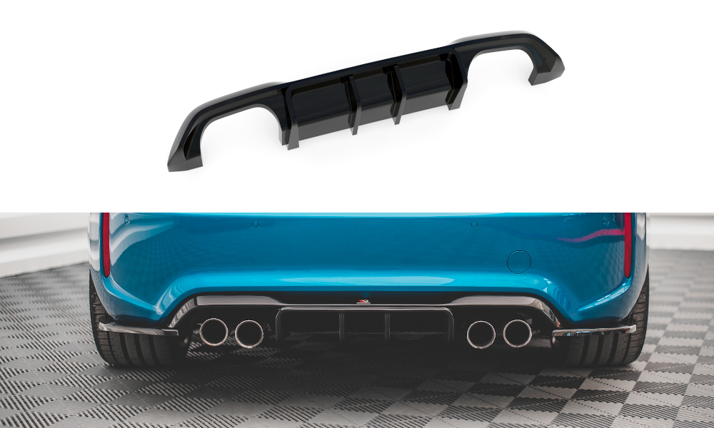 Diffusor Heck Ansatz für BMW M2 F87 schwarz Hochglanz
