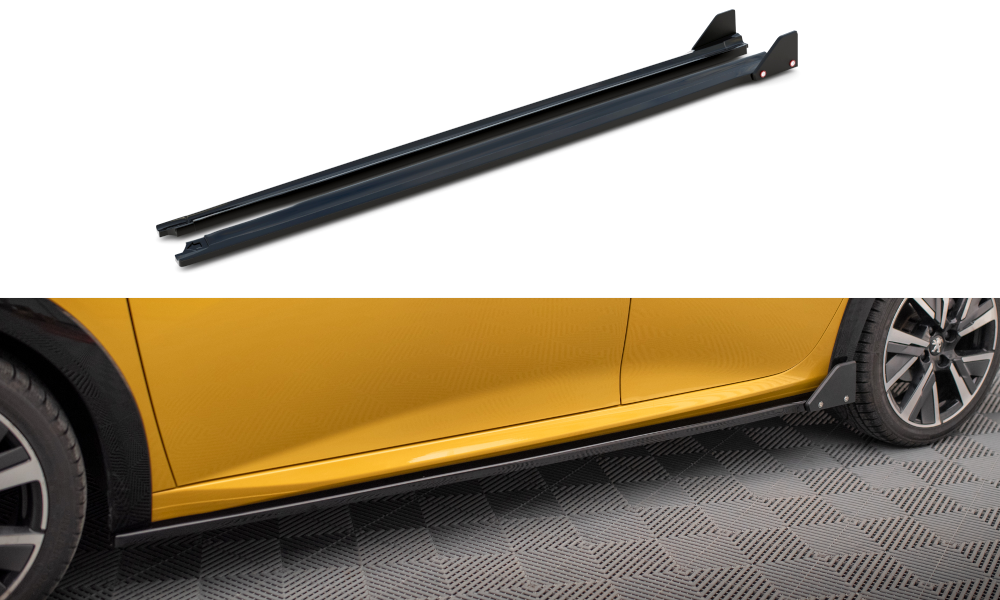 Seitenschweller Ansatz + Flaps für Peugeot 208 GT Mk2