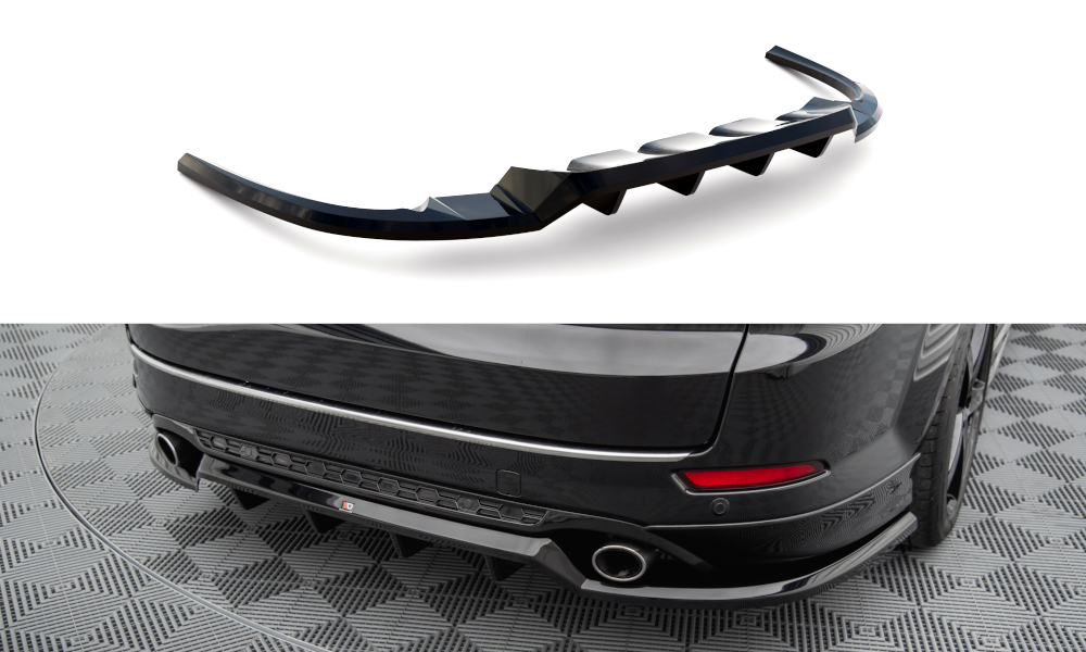 Mittlerer Cup Diffusor DTM Look Heck Ansatz für Ford Mondeo ST-Line Kombi Mk4 Facelift schwarz Hochglanz