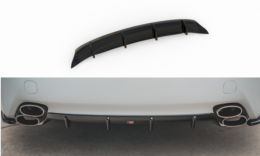 Diffusor Heck Ansatz für Lexus IS F Mk2 schwarz Hochglanz