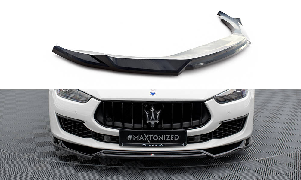 Front Ansatz V.2 für Maserati Ghibli Mk3 Facelift schwarz Hochglanz