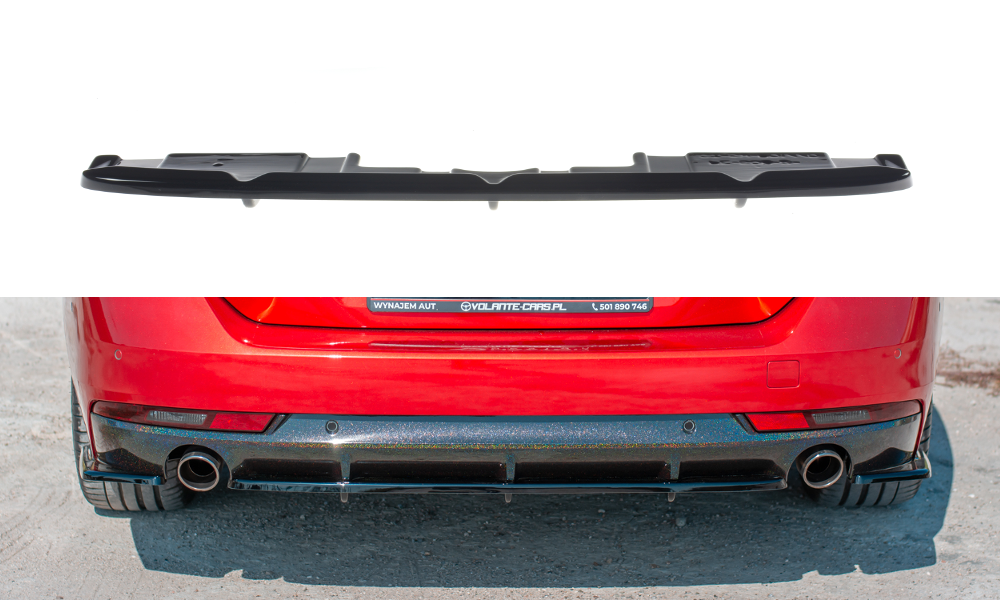 Heckansatz(mit einem vertikalem balken) Peugeot 508 BenzinMk2 schwarz Hochglanz