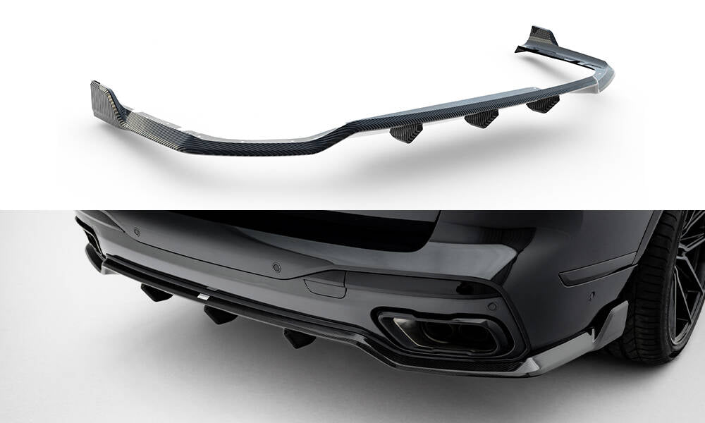 Prepreg Carbon Fiber Diffusor Heck Ansatz für BMW X7 M-Paket G07 Facelift