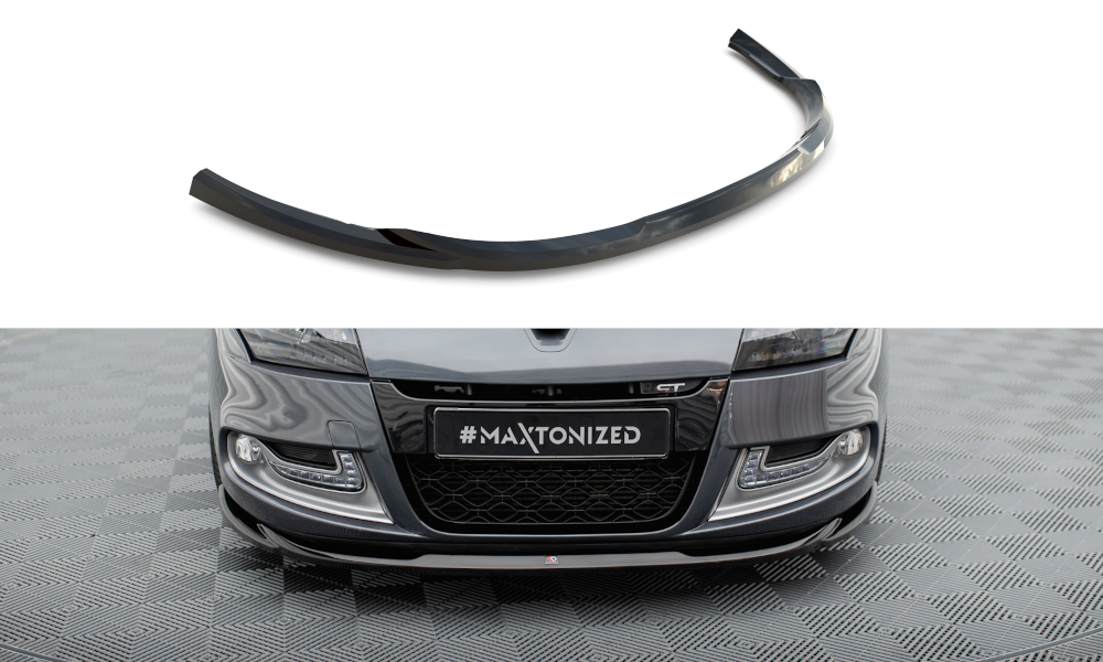 Front Ansatz V.2 für Renault Megane GT Mk3 Facelift schwarz Hochglanz