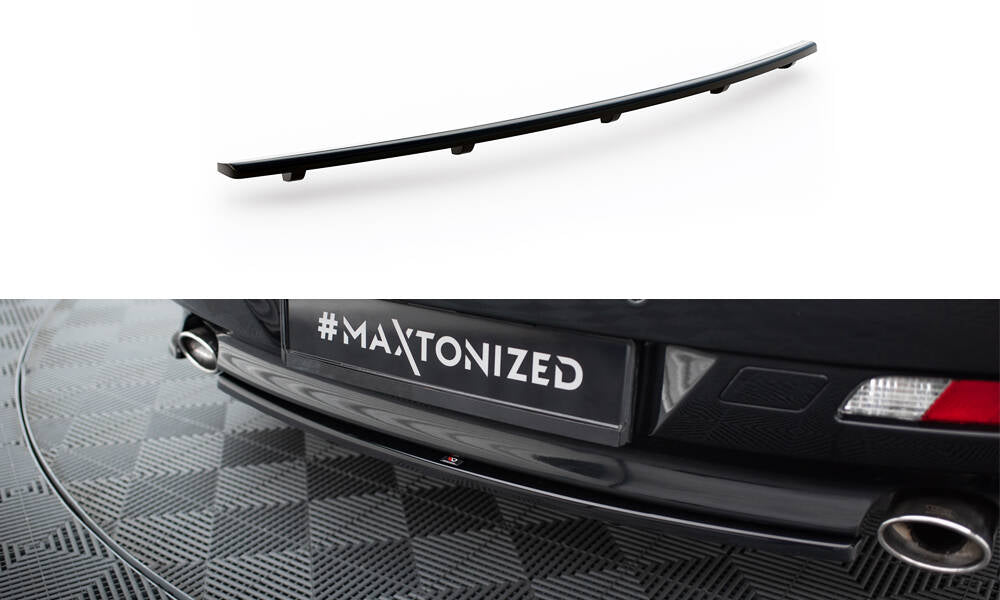 Mittlerer Cup Diffusor DTM Look Heck Ansatz für BMW 6er Coupe / Cabrio E63 / E64 schwarz Hochglanz