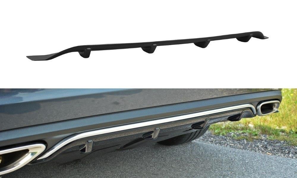 Diffusor Heck Ansatz für Mercedes - Benz E Coupe / Cabrio C207 Facelift / A207 Facelit schwarz Hochglanz