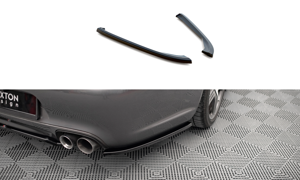 Heck Ansatz Flaps Diffusor für Porsche 911 Carrera / Carrera GTS 997 Facelift schwarz Hochglanz