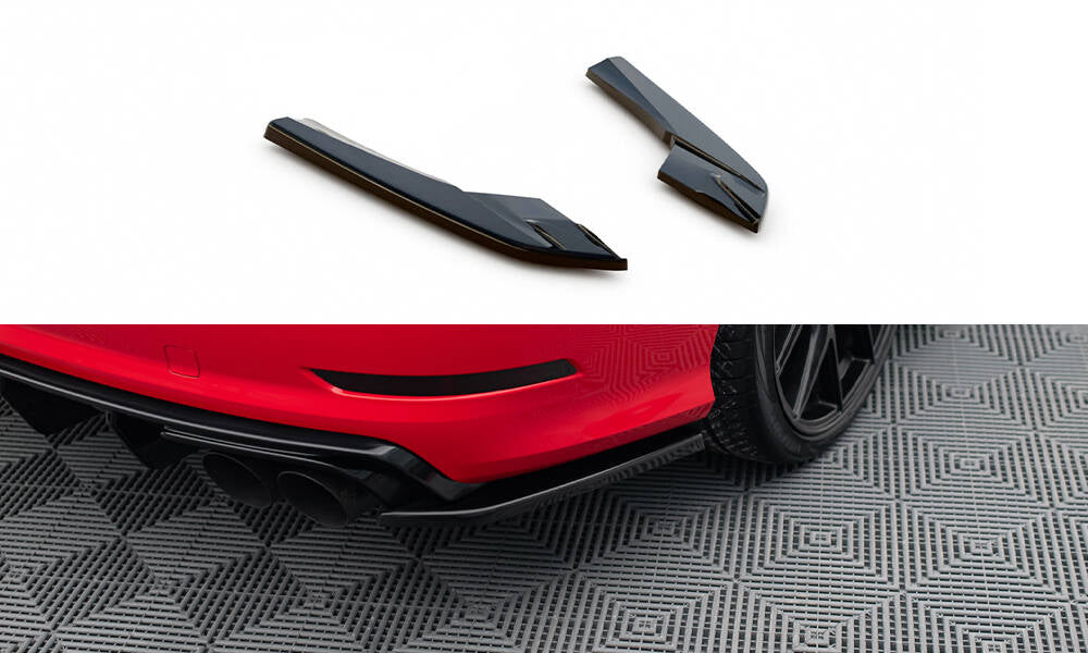 Heck Ansatz Flaps Diffusor für Audi S3 Limousine 8V schwarz Hochglanz