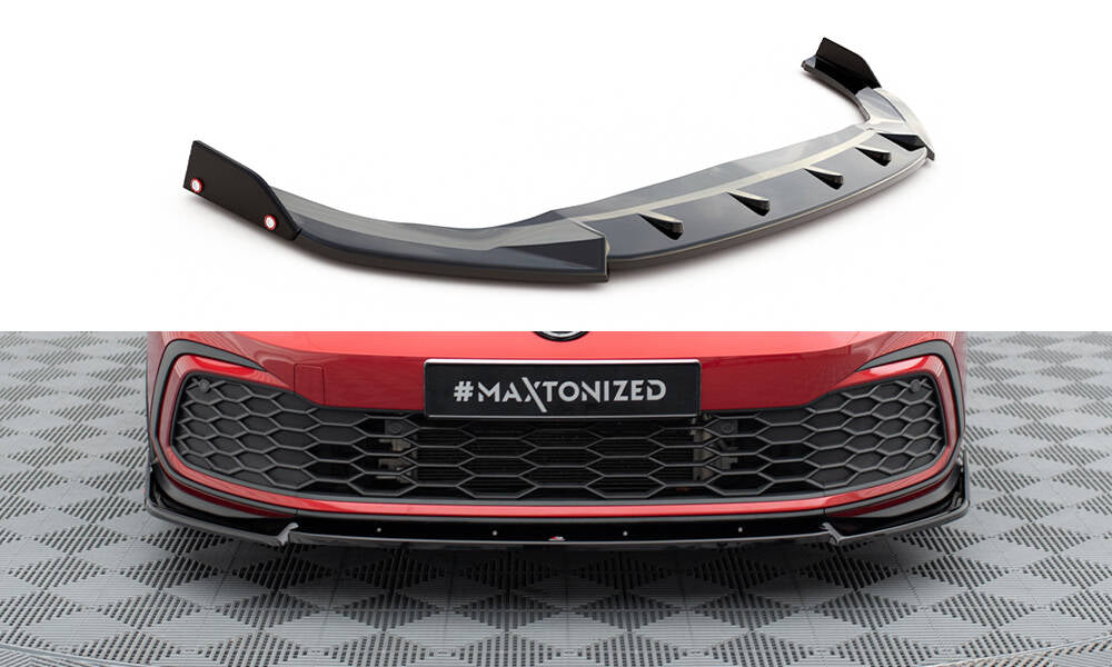 Front Ansatz V.3 + Flaps für VW Golf GTI / GTE / GTD / R-Line Mk8